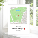 Mapa s místem plakát